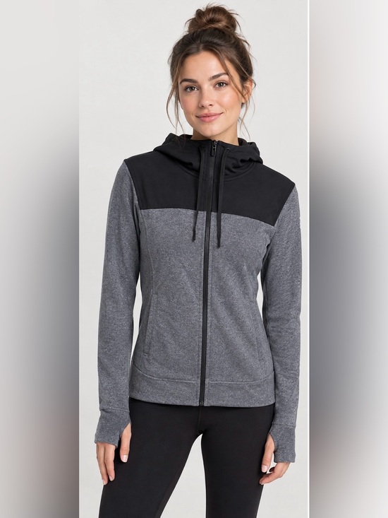 adidas Tops - adidas Climawarm Full Zip Hoodie Grey Black S | Womens Athletic Jacket